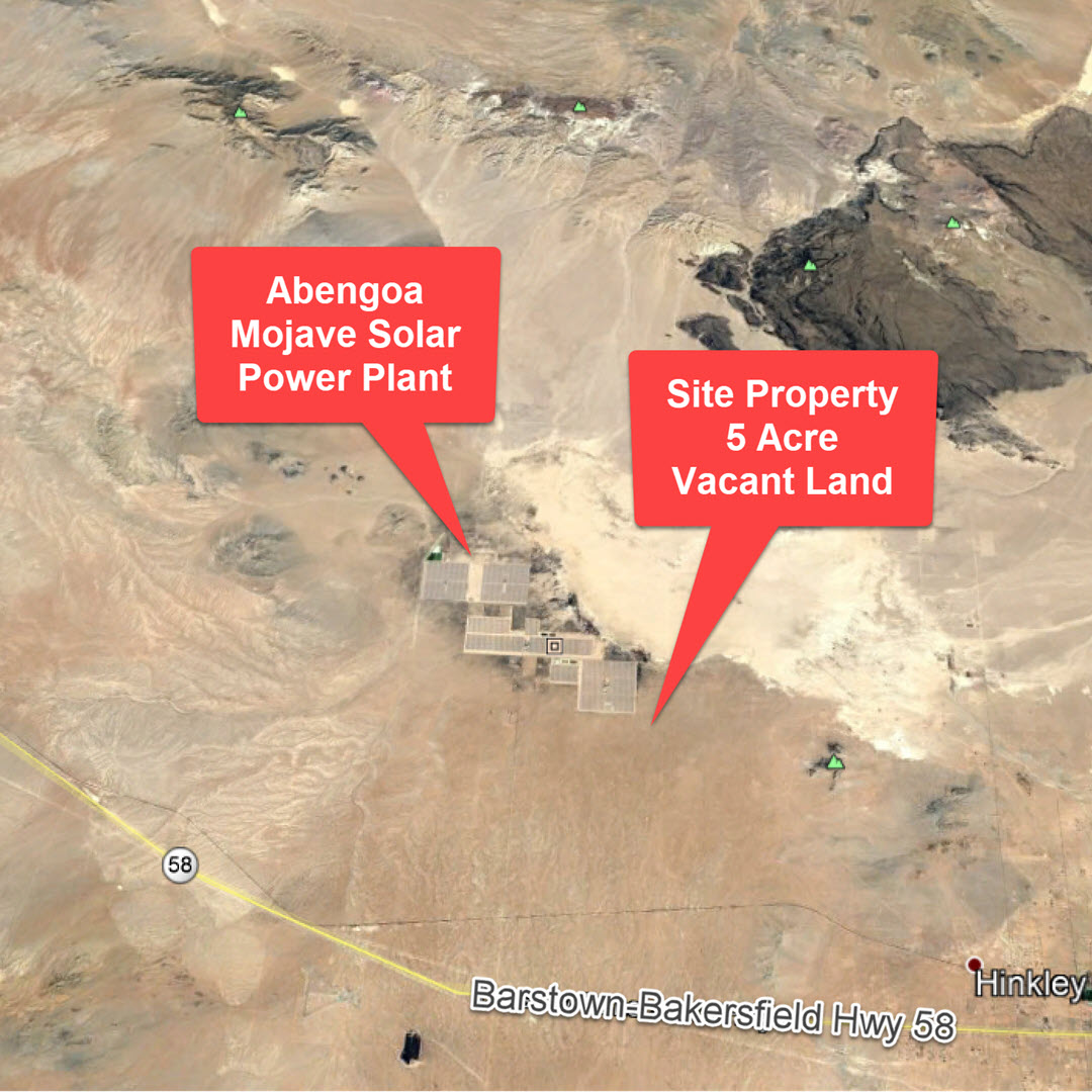5 Acre Investor’s Dream, Hinkley, Next to Solar Power Plant