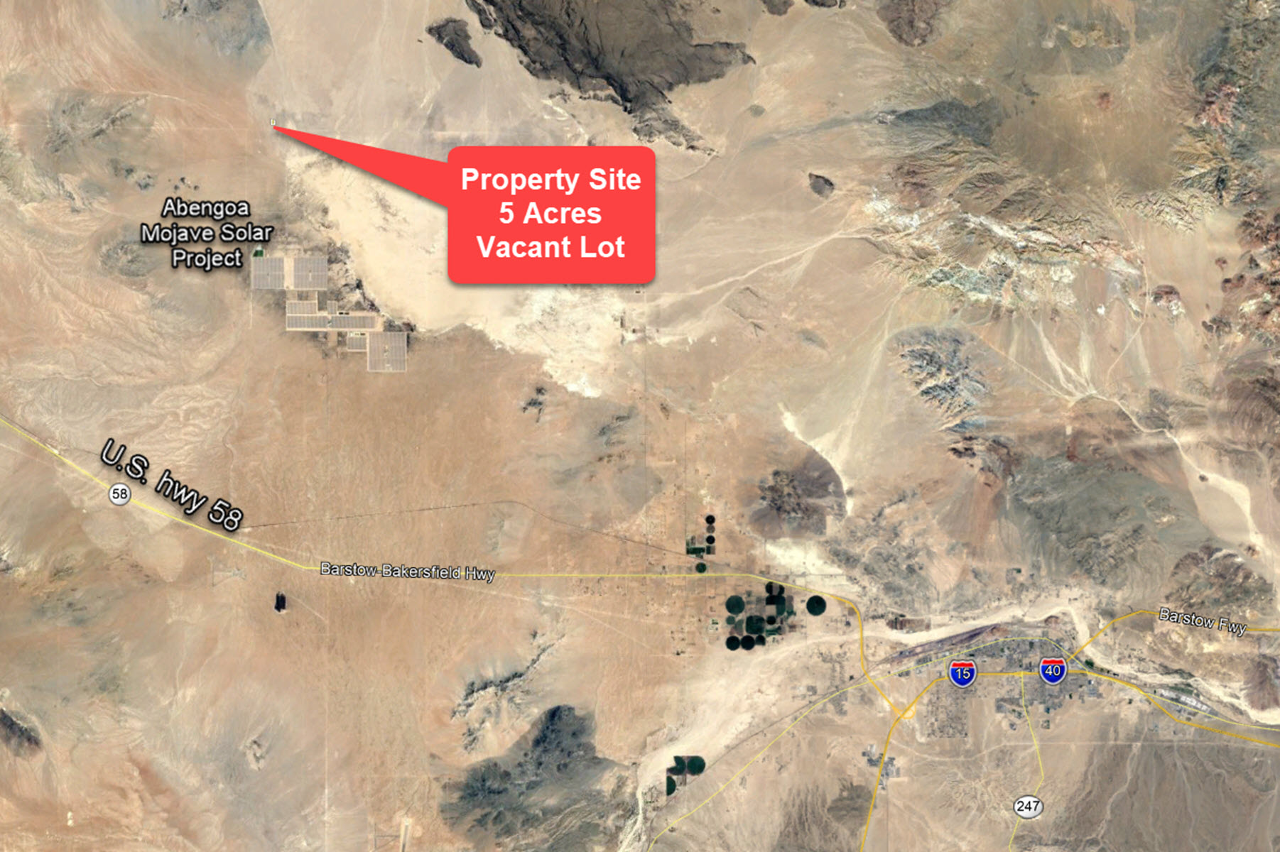 5 Acres, Near Solar Plants in Hinkley