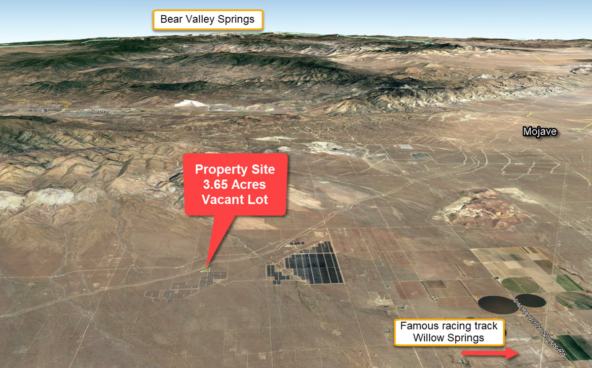 3.65 acre land in Rosamond near a huge Solar Plant
