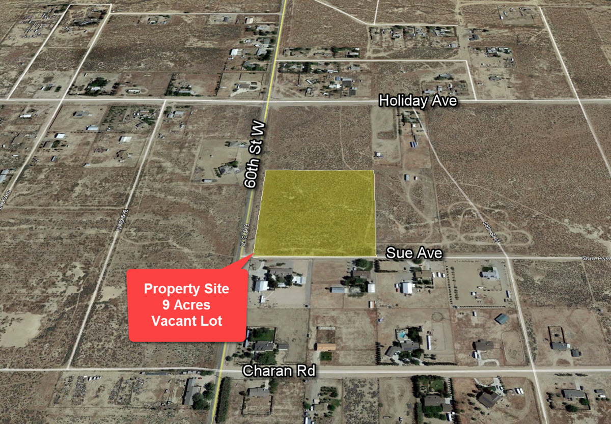 9.2 acres in Rosamond Utilities Nearby (video)