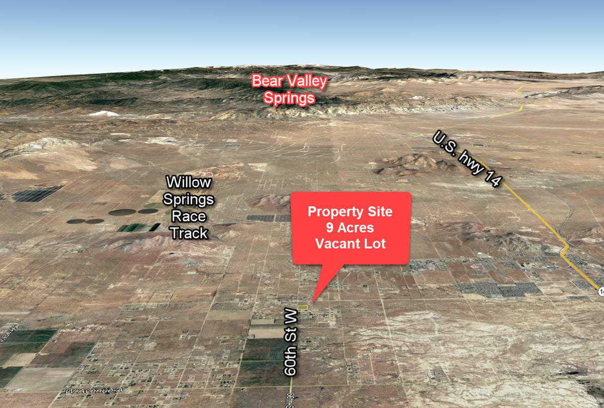 9.2 acres in Rosamond Utilities Nearby (video)