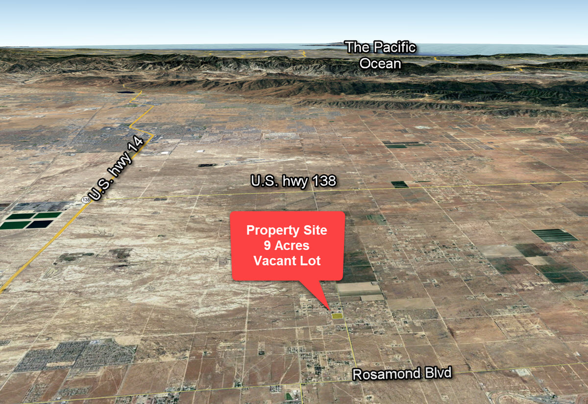 9.2 acres in Rosamond Utilities Nearby (video)