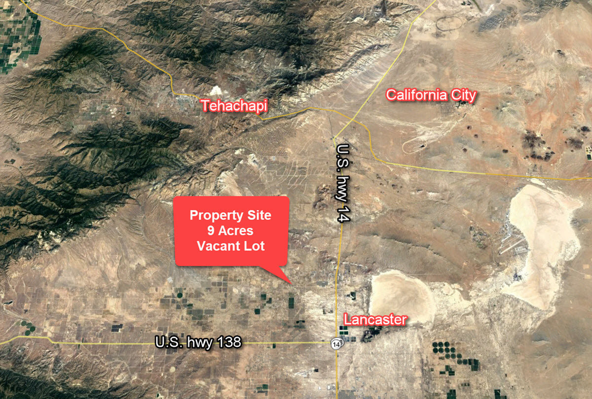 9.2 acres in Rosamond Utilities Nearby (video)