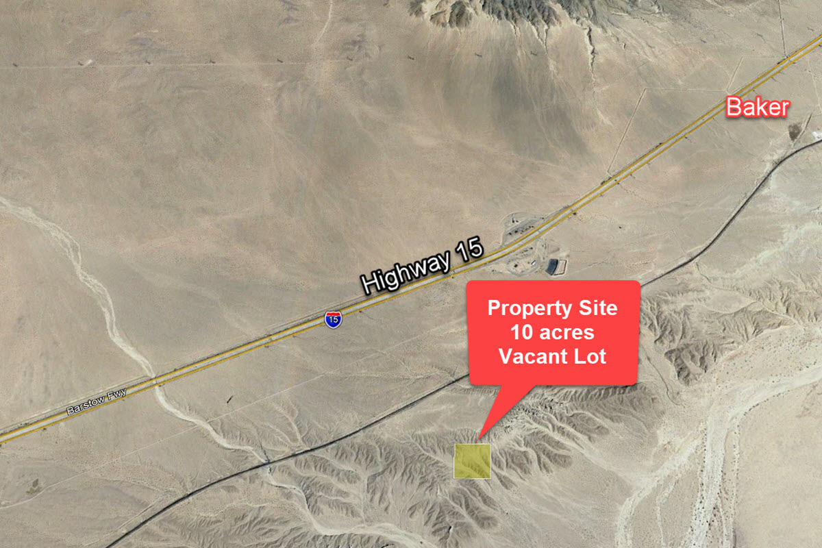 10 acres in Baker, CA