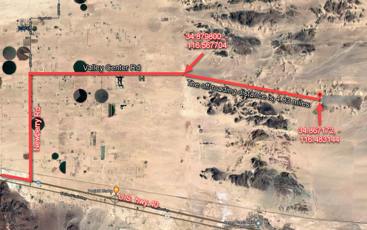 5 acres in Hector, CA