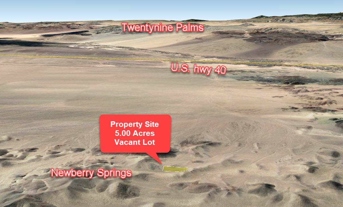5 acres in Hector, CA