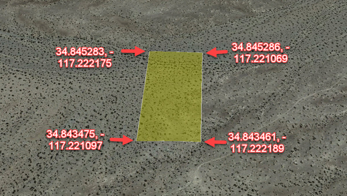 ImageOfProperty_Map1_Coordinates_042024153 5 Acres South of Barstow, CA