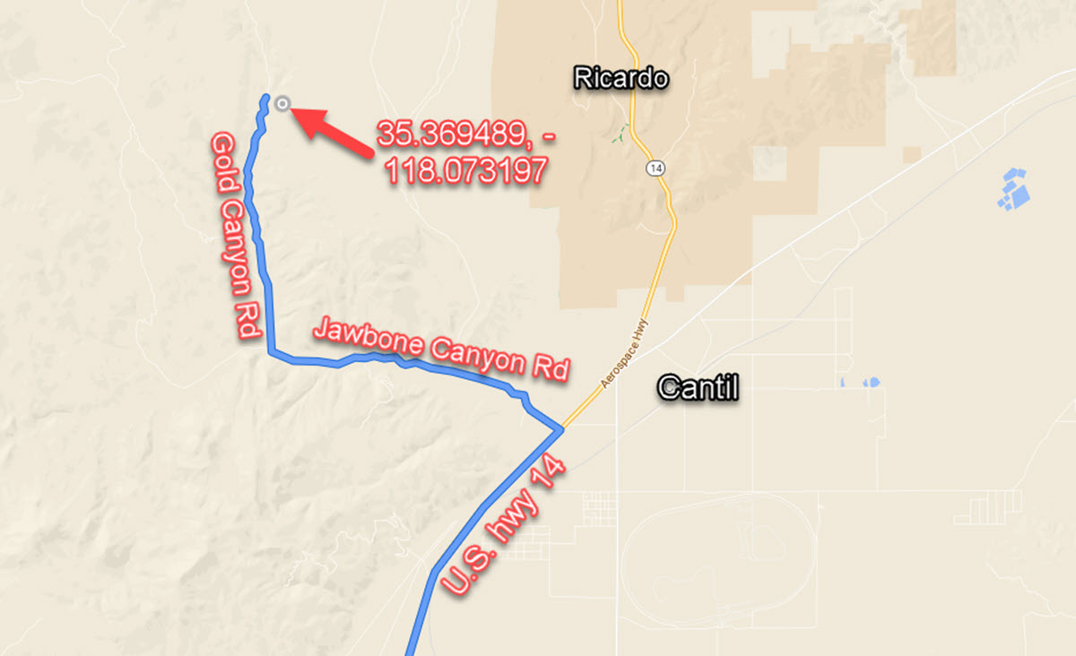 ImageOfProperty_Map1_Directions_15317005 40 acres, Red Rock Canyon State Park area