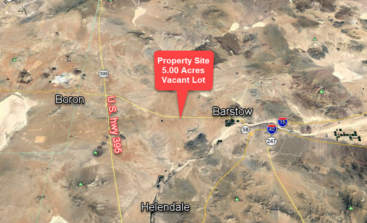 5 Acres in Hinkley, CA, very close to Highway 58