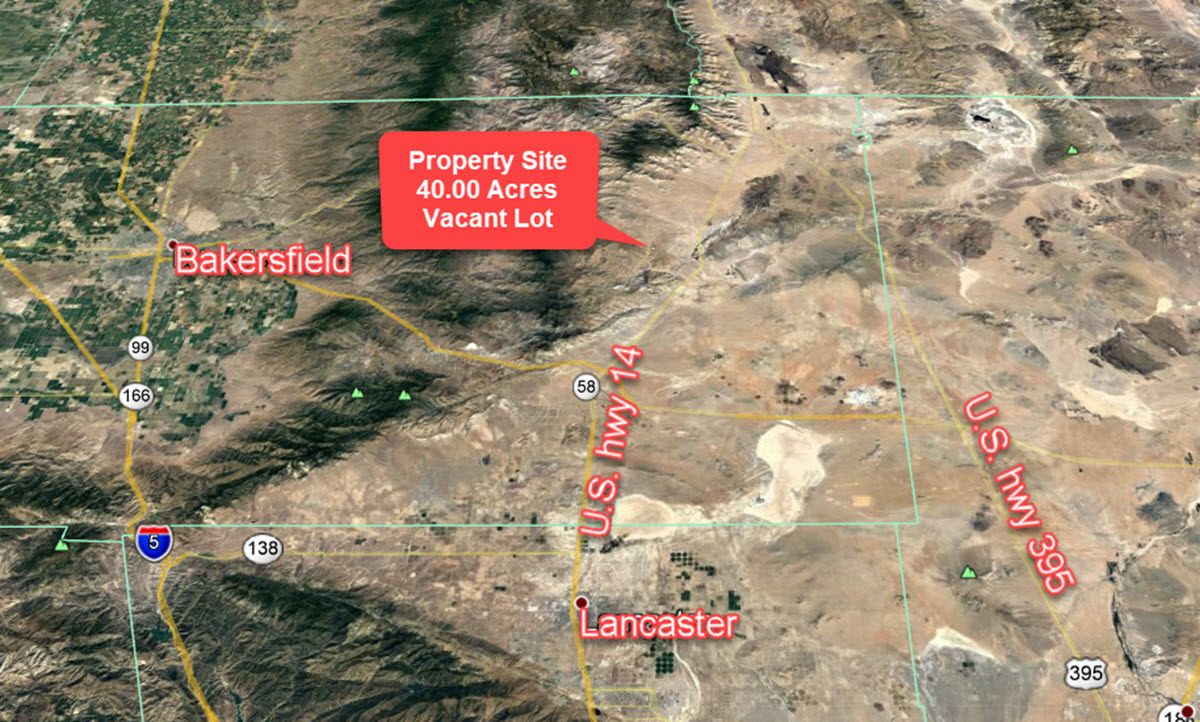 ImageOfProperty_Map3_15317005 40 acres, Red Rock Canyon State Park area