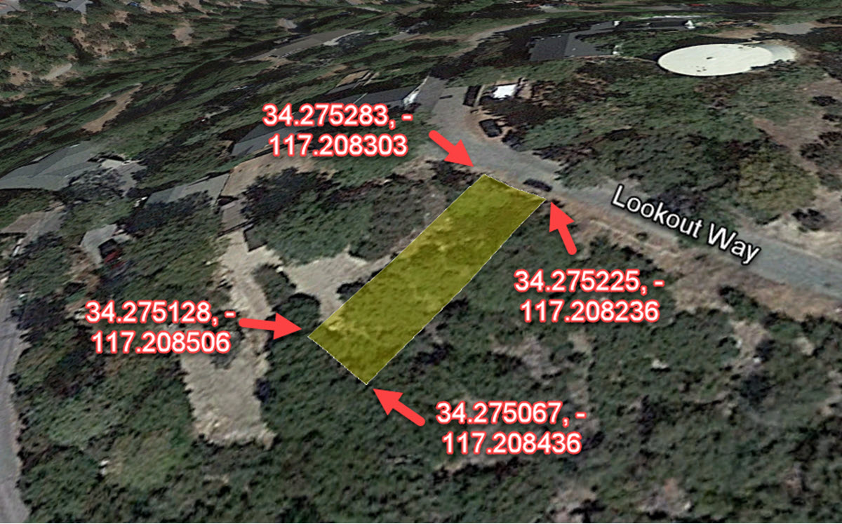 ImageOfProperty_Map1_Coordinates_034515419 0.06 North of Lake Arrowhead (Gorgeous views)