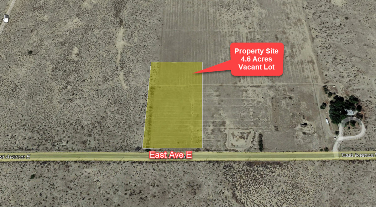 ImageOfProperty_Map1_3310004046 4.6 Acres in Lancaster, CA