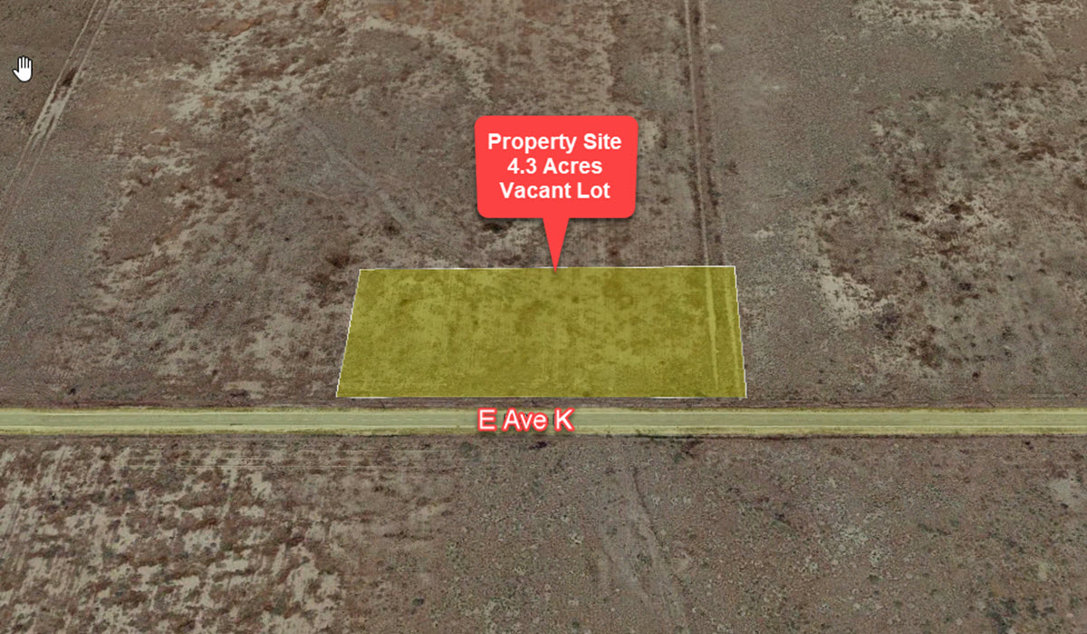4.3 Acres West of Lancaster, CA Antelope Valley