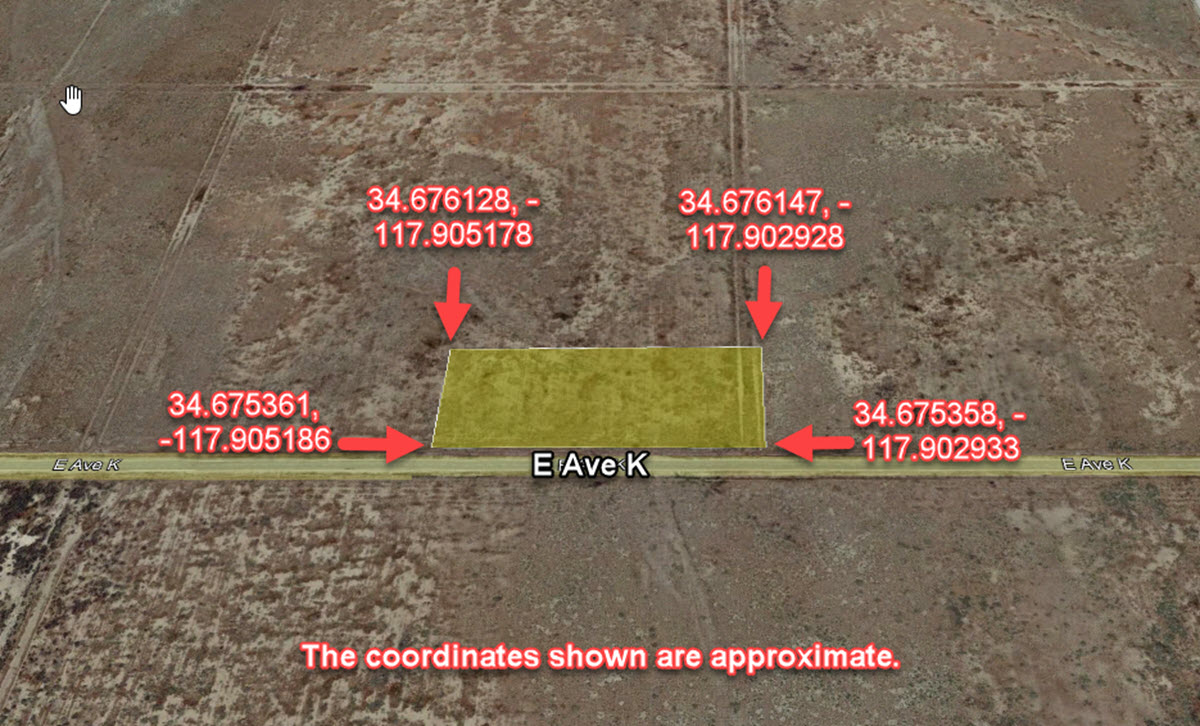 4.3 Acres West of Lancaster, CA Antelope Valley