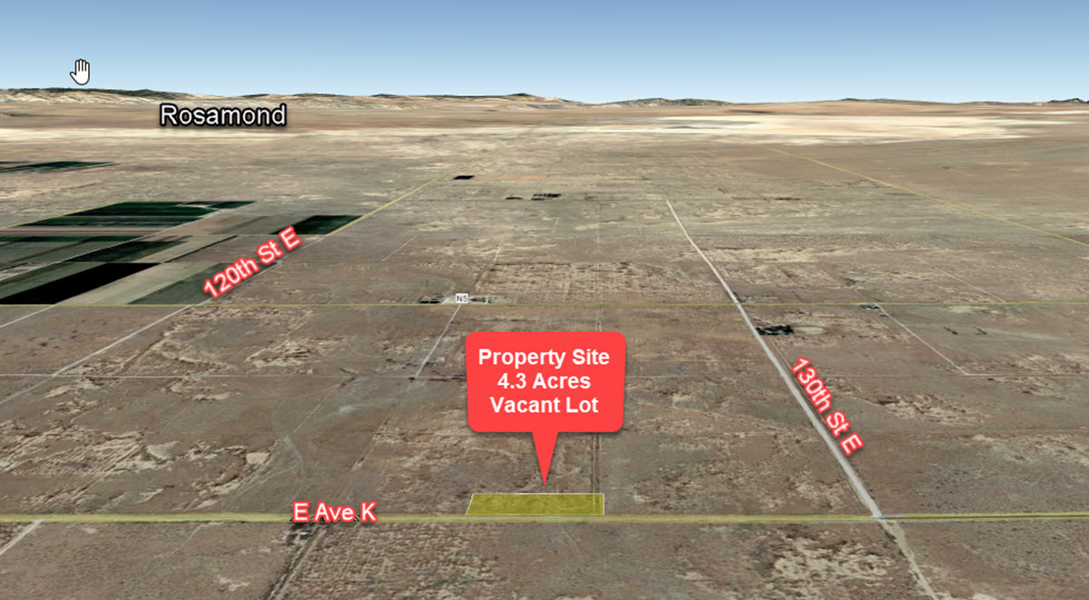 4.3 Acres West of Lancaster, CA Antelope Valley