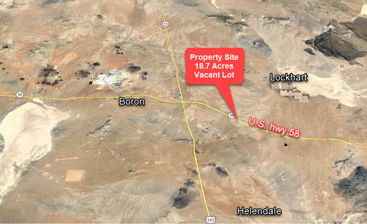 18.7 Acres East Kramer Junction, CA South of Highway 58