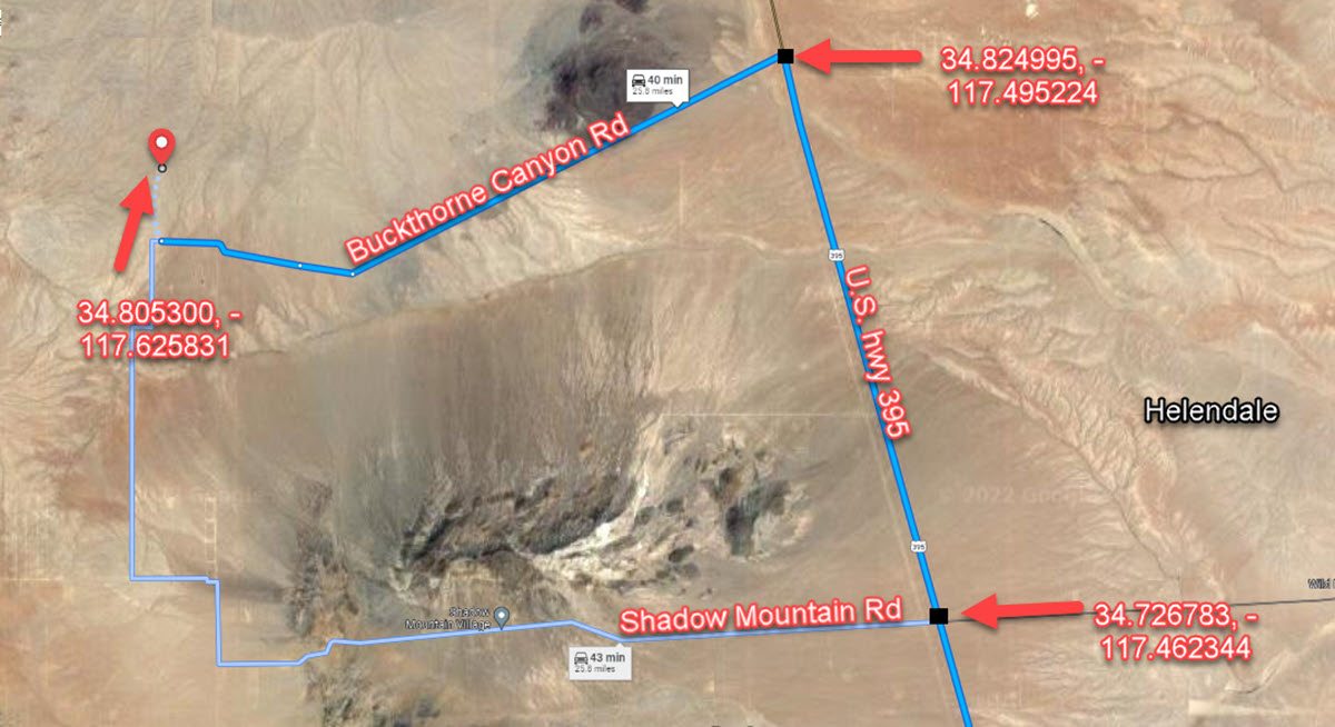 10 Acres (2 parcels) North of Shadow Mountain Village, CA
