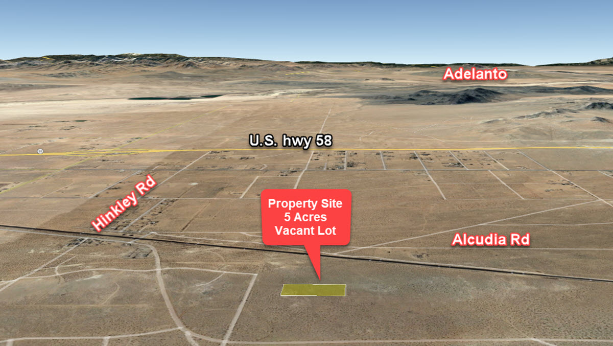 5 acres in Hinkley, CA (Opportunity to own 5 acres of land just off Hwy 58)