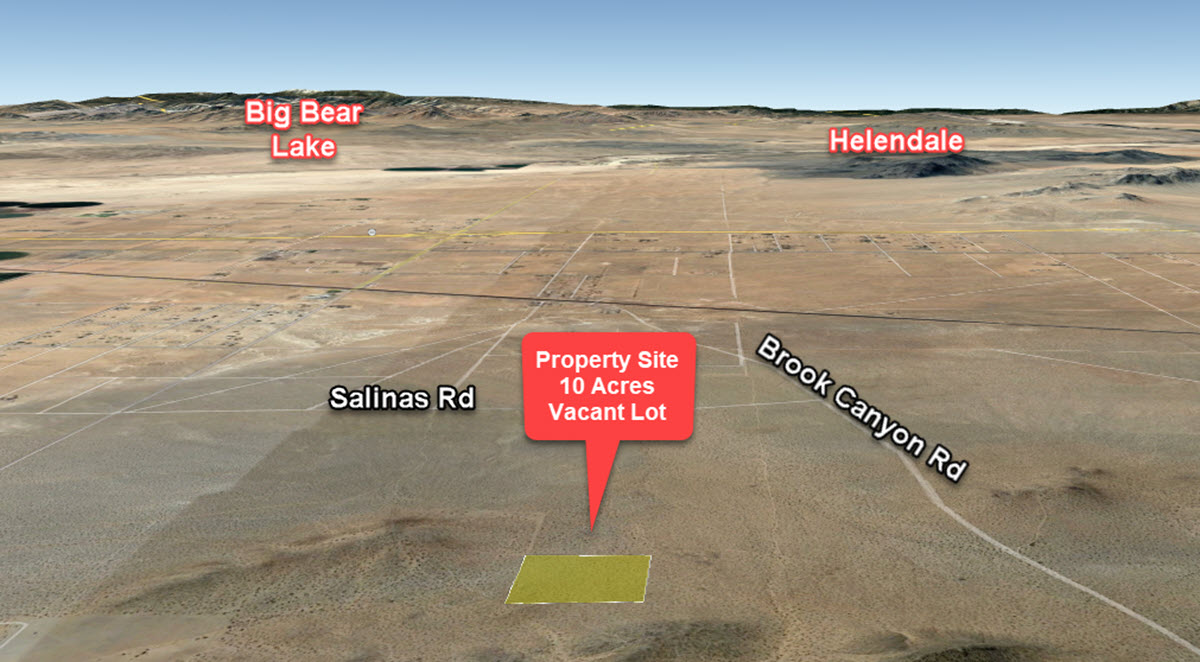 10 acres of beautiful Scenic Residential land in the Community of Hinkley, CA