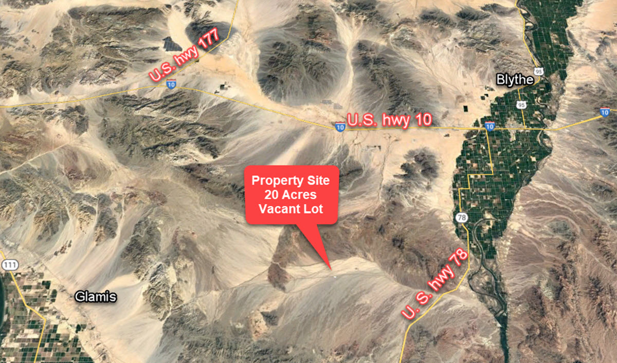 20 acres in Palo Verde, CA