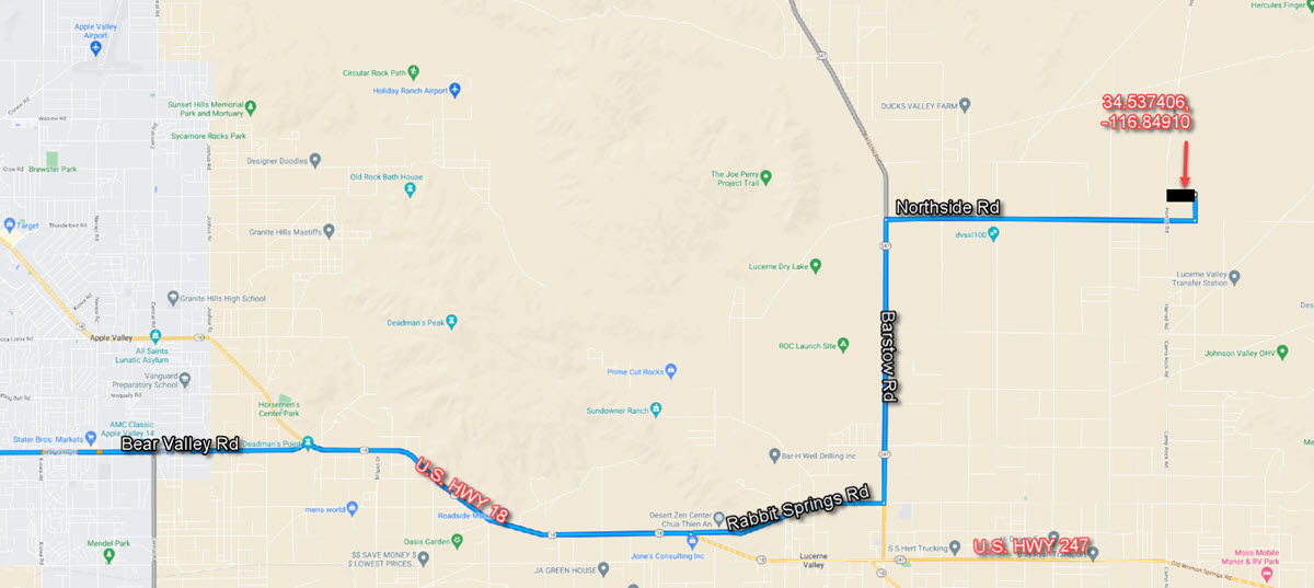 10 Acres North of Lucerne Valley, CA